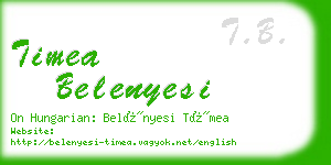 timea belenyesi business card